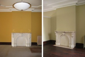 Renovated fireplace